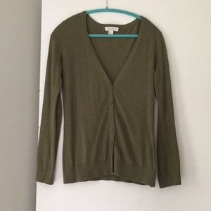 Forever 21 olive green cardigan
